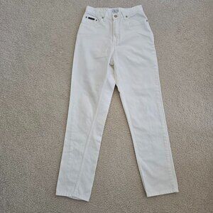 Calvin Klein Jeans Straight Leg Pants White Denim 100% Cotton 24x27